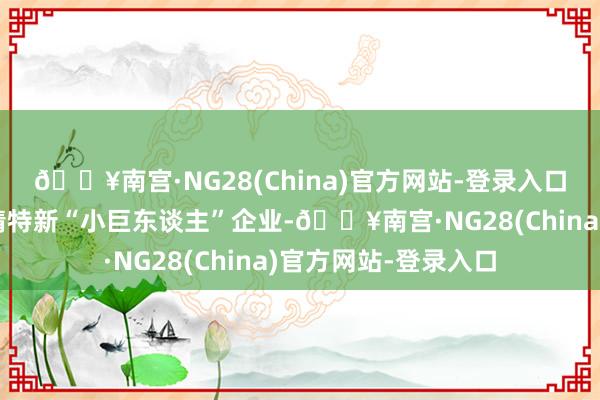 🔥南宫·NG28(China)官方网站-登录入口被认定为国度级专精特新“小巨东谈主”企业-🔥南宫·NG28(China)官方网站-登录入口